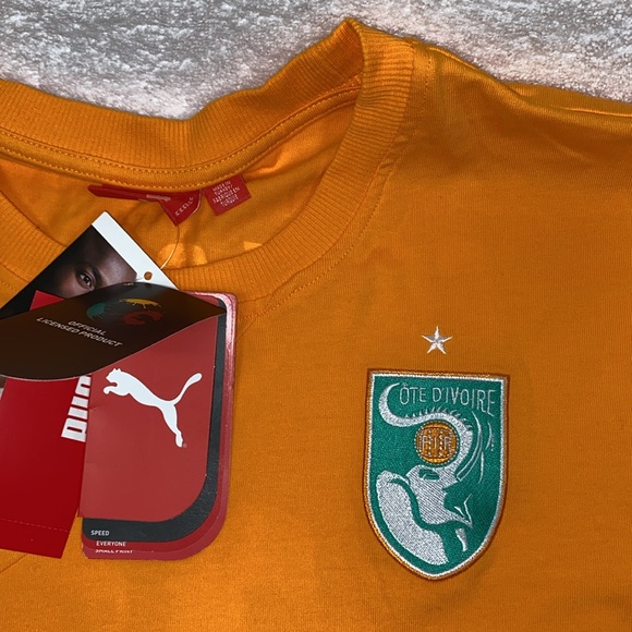 NWT puma Africa flame oranges Ivory Coast short sleeve men’s medium - Picture 2 of 10